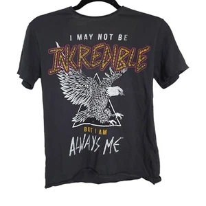 Zara Boys Graphic Tee Gray Studded Eagle Cotton T Shirt Top Vintage Style Sz 9 - Picture 1 of 8