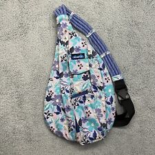 KAVU Rope Bag Sling Glacier Blossom Crossbody Backpack Travel floral purple