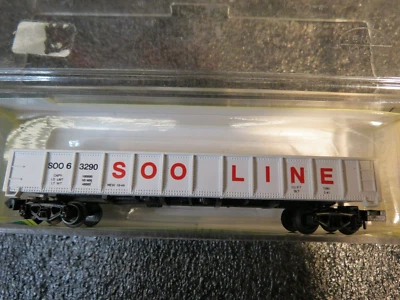 N - Model Power 3063 - 50' Gondola w/no load, SOO Line  63290    LN w/box - Image 1 of 2
