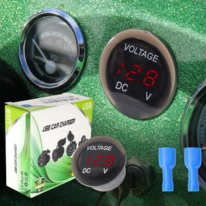 12V LED Digital Display Voltmeter Car Motorcycle Voltage Volt Gauge Panel Meter - Picture 1 of 8