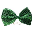 Saint Patricks Day Celebration Costume Glitter Sequis Bowtie Green Necktie