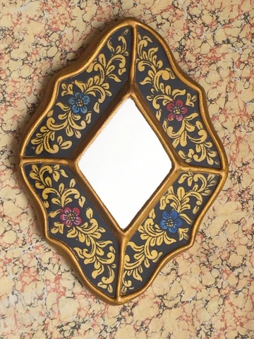 Handmade Peruvian mirror, Spanish colonial baroque, Cuzco Cover