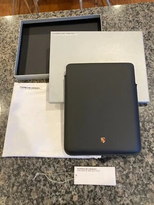 PORSCHE DESIGN 1st GENERATION BLACK LEATHER TABLET CARRYING STORAGE CASE. NIBWT. - Image 1 of 4
