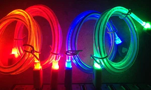 LED GLOW light charger cable FOR apple iPhone X 8 7 6 5 4S galaxy S7+ micro usb - Picture 1 of 10