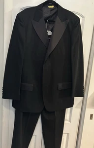 Androtux men's black single-breasted tux 44R/ 36 pants - Picture 1 of 17