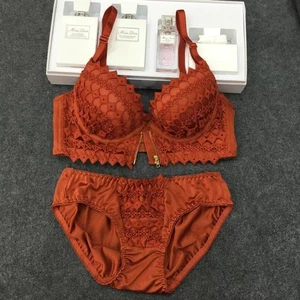 EXTREME DOUBLE PUSH UP Add 2 Cup Größen Push Up BH Set Gepolstert Panty Set Orange C - Bild 1 von 11