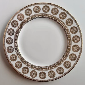 PROUNA JEWELRY 7605 GOLDEN LEAVES SALAD PLATE W/ SWAROVSKI CRYSTALS 8.5" - NEW - Picture 1 of 4