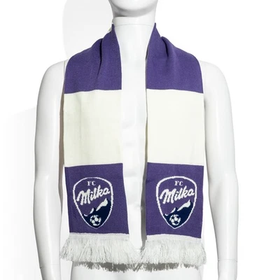 Milka Schokolade Wollschal / Fanschal Winterschal "FC Milka"