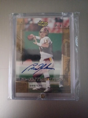 2000 UD AUTHENTICS IONIX BRAD JOHNSON AUTOGRAPH CARD 94/100 - Image 1 of 3