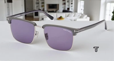 Gafas de sol para hombre Tom Ford FT0997 H 51V azul masilla inyectada 55 mm Foto 1 de 4