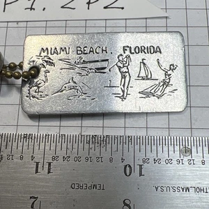 Llavero antiguo muy fresco Miami Beach Florida - Envío gratuito - Imagen 1 de 5