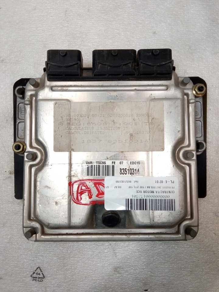 9652183780 centralina motore PEUGEOT 307 SW 2.0 HDI 110 2002 BOSCH 132301 - Immagine 1 di 4