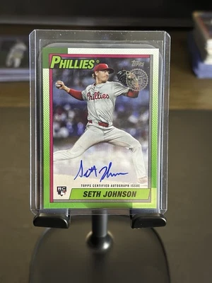 2025 Topps Update Seth Johnson (RC) 1990 Autograph #90B2-SJ Phillies  - Image 1 of 2