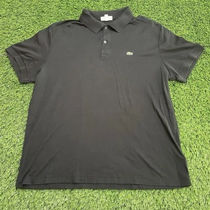Polo Lacoste uomo 2XL 7 nera manica corta vestibilità regolare coccodrillo preppy - Foto 1 di 12