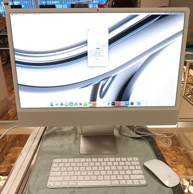 Apple iMac M3 24" 8 GB Ram 256GB SSD 8-Core CPU 8-Core GPU  SILVER 2023 - Image 1 of 4
