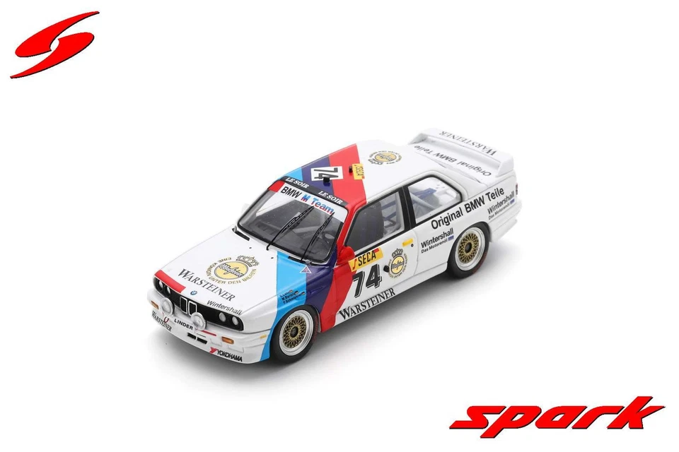 Spark SB495 1/43 BMW E30 M3 No.74 7th 24H Spa Etcc 1988 Modèle Voiture Limité