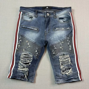 Focus Denim Herren Ripped Shorts Y2K Streetwear Grunge Shorts 32 - Bild 1 von 7