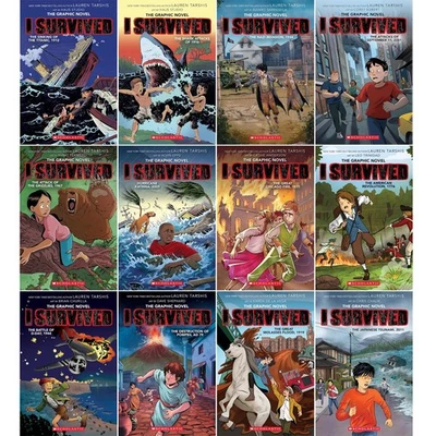 I Survived Graphix 1-12 Books Set by Lauren Tarshis NEW Paperback Set - Image 1 of 4