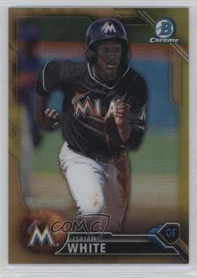 2016 Bowman Chrome Prospects Gold Refractor /50 Isaiah White #BCP203 - Image 1 of 2