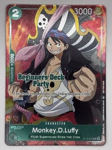 Monkey.D.Luffy ST16-005 Beginner Deck Party ST23-ST28 Winner Promo Near Mint NM - Picture 1 of 2
