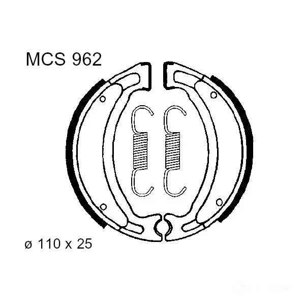 Bremsbacken hinten TRW MCS962 für Keeway Zahara 50 2T Bj 2015-17 - Bild 1 von 1