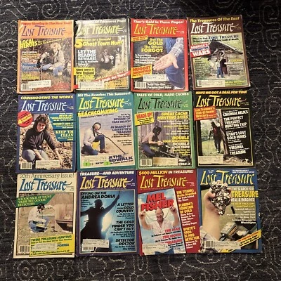 Full Year 1986 Vintage LOST TREASURE Magazine Lot Metal Detecting Treasu Hunting - Image 1 of 4