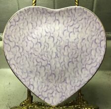 FORMALITIES BY BAUM BROS PORCELAIN HEART COLLECTION PLATE PURPLE 8”