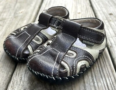 Pediped Originals Harvey Marrón Beige Sandalia Bebé Zapato 12-18M 0043 Foto 1 de 4
