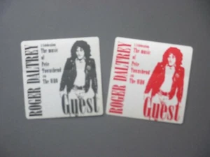 Roger Daltrey The WHO backstage pass adesivi raso 2 AUTENTICI OTTO! - Foto 1 di 1