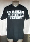 GRAND T-SHIRT RARE NEUF SANS ÉTIQUETTES US MARSHAL HARLAN COUNTY KENTUCKY POLICE 