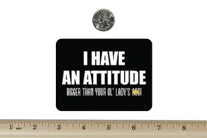 3 x 4 Biker Refrigerator Magnet I Have An Attitude BM402 - Picture 1 of 1
