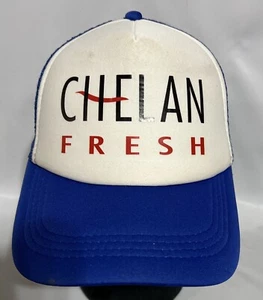 Vintage Chela. Fresh Co. Chelan WA., Trucker Cap Blue Snap Back Foam Liner GUC - Picture 1 of 5