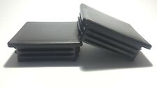 Square Plastic Black Blanking End Caps Tube  Inserts Plug
