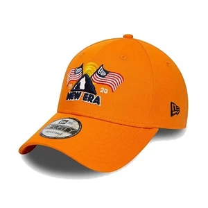 New Era Cap Men's USA NE Flag Explorer Papaya Orange Color 9FORTY Hat - Picture 1 of 2