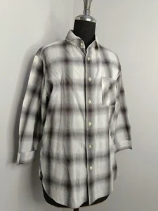 Niko and ... by ISSEY MIYAKE 3 gray plaid linen cotton shirt - Picture 1 of 12