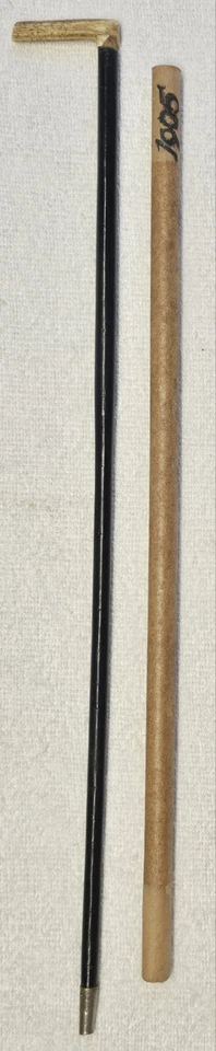 "Antiguo bastón Derby antiguo vintage de 1905 para niños de 18"" de largo" Foto 1 de 4