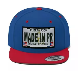 Unisex Flat Bill Hat Gorras Puerto Rico Snapback RV - Picture 1 of 3
