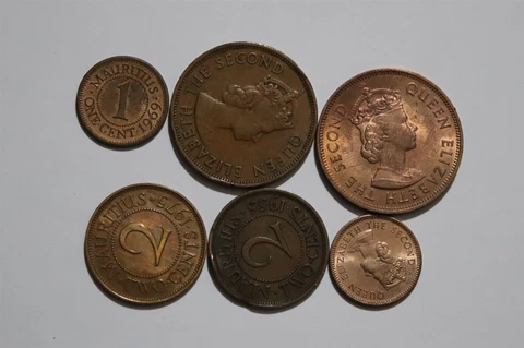 🧭 MAURITIUS COLONIAL BRONZE COINS MOSTLY HIGH GRADE B53 #43 ZO19 Cover