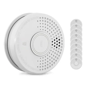 Juego de 10 detectores de humo DIN EN 14604, 10 años de garantía, detector de incendios con batería de 9V - Imagen 1 de 1