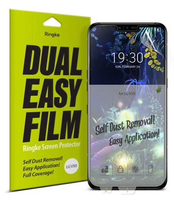 LG V50 ThinQ Screen Protector | Ringke Dual Easy Full Coverage Film [2 Pack] - Image 1 of 4