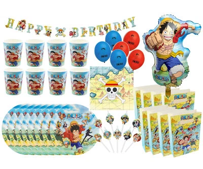 One piece Kindergeburtstags-Set (61-teilig) Mug Plate Deco Balloons Party - Image 1 of 4