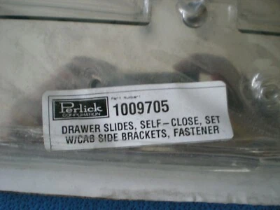 PERLICK 1009705 DRAWER SLIDES SELF-CLOSE SET FOR COMMERCIAL REFRIGERATION UNIT