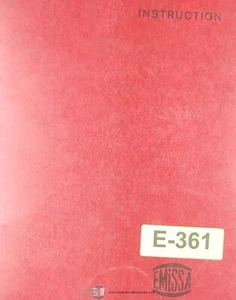 Emissa 214 Operaciones de Molino Mantenimiento Electricidad Programa y Manual de Piezas 1977 - Imagen 1 de 4