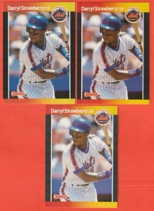 DARRYL STRAWBERRY - (3) Cards 1989 Donruss #147 *3 Variations* dot after Inc - Picture 1 of 4