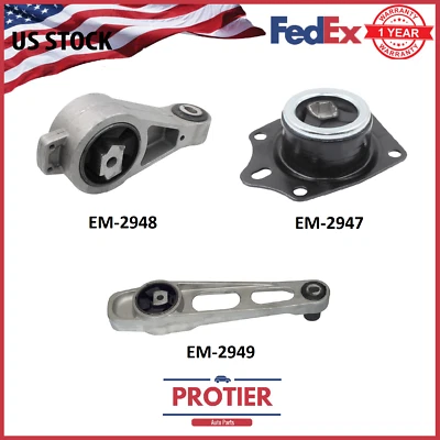 Fits Dodge Neon 2000-2005 L4-2.0L Automatic Transmission Engine Motor Mount Kit - Image 1 of 4