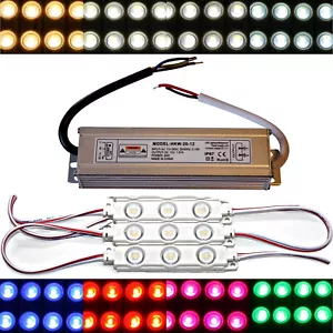 LED Module+Power Supply - 12V - 5730 SMD Chip Warm White Red Blue Injection - Picture 1 of 9