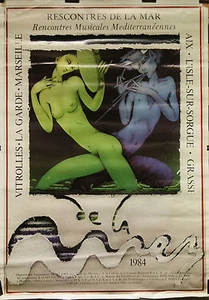 "RESCONTRES DE LA MAR /Mediterranische Musiktreffen" Originalplakat  - Bild 1 von 1