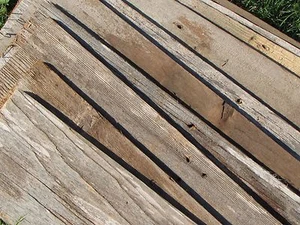 ON SALE! Reclaimed Old Fence Wood Boards - 5 Boards 20" Weathered Barn Planks - Bild 1 von 4