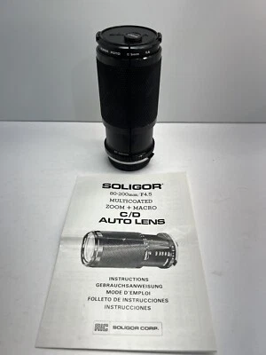 Soligor 80-200mm f4.5 C/D Zoom/Macro MC Lens  For Olympus OM Mount - Image 1 of 4