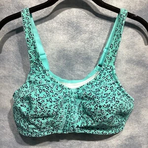Comfort Choice Bra Turquoise Floral Molded Cup 38B Front Closure No wire - Picture 1 of 12